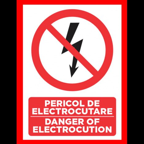 Placuta pericol de electrocutare danger of electrocution