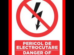 Placuta pericol de electrocutare danger of electrocution