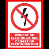 Placuta pericol de electrocutare danger of electrocution